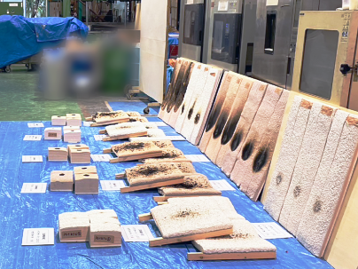 竹中工務店実験立ち会いの様子