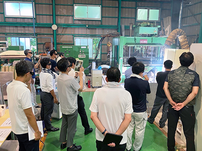 竹中工務店実験立ち会いの様子